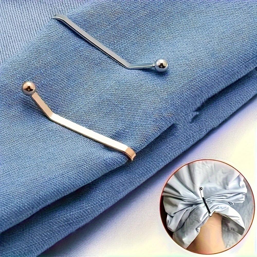 8 Stück Nahtlose Hemdärmel-Clips - Verstellbare Rutschfeste Manschettenclips zur Taillenverengung & Schalbefestigung - Roségoldenes, Goldenes, Silbernes, Schwarzes Metall-Set