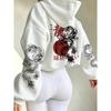 2026 Hot Vintage Oriental Dragon Hoodie Japanese Aesthetic Sleeve Graphic Unisex Harajuku Streetwear Pullover Hooded Sweatshirt Men Women Tops