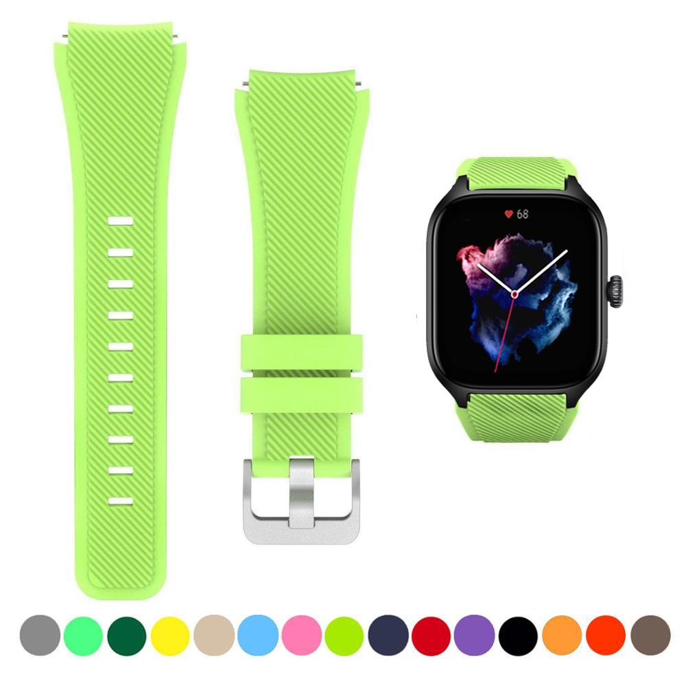 

20mm/22mm Watch band For Amazfit GTS/2/2e/3/4 GTS2 Mini/GTR 4/3/Pro/GTR2/2e/stratos 2/3 Silicone Bracelet Amazfit bip 6 5 strap 22mm