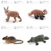 Exquisite Plastiktierfiguren, einschließlich Kurzschwanzluchs, Roter Panda und einzigartiges Schnabeltier, ideal für Heimdekoration und Bildungszwecke