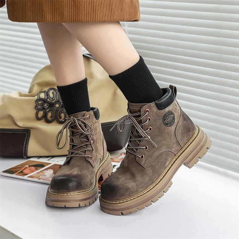 Winter new warm casual cotton boots versatile leather boots velvet Martin boots men's boots model 6224-J