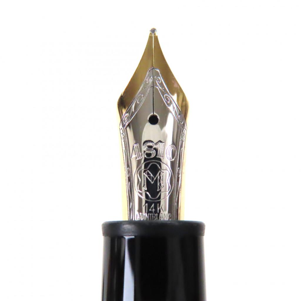 Great MONTBLANC fountain pen Meisterstück 147 Traveler white star black 14K mens Used