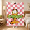 A fat yellow cat cute Garfiel Throw 240g flannel blanket, suitable for sofas, beds, offices,  exquisite gift blankets