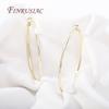 Fashion Women's Hoop Earrings 14K Gold Plated 925 Silver Needles Earring Rings Simple Large Hoop Earrings Female Jewelry Gifts