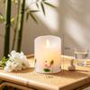 AnnTec LED Candle [Lotus Lantern] (Rentou) - For Buddhist Altars - Flickering Flame, Warm Light, Remote Control, Timer, Automatic Shut-off,
