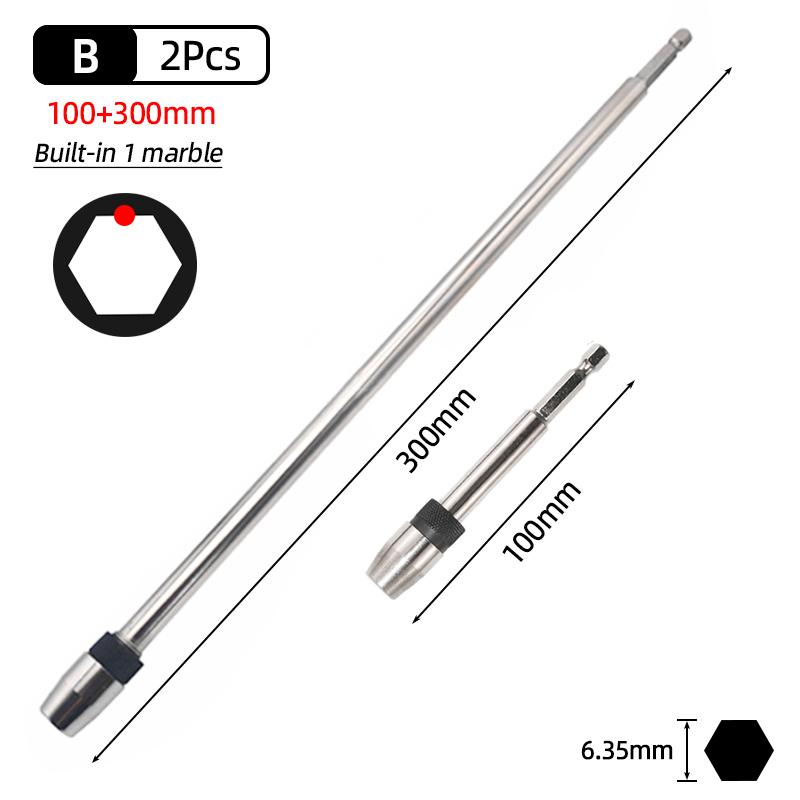 6 Size Extension 1/4 Hex Screw Socket Screwdriver Bit Holder Magnetic Impact Driver Drill Bit Adapter Quick Release Power Tools