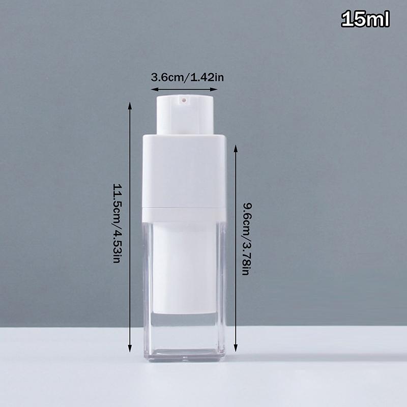 

15/30/50 мл Квадратная вакуумная бутылка с помпой для лосьона Пустые диспенсеры Жидкая тональная основа Макияж Портативный женский контейнер для эссенции Косметический