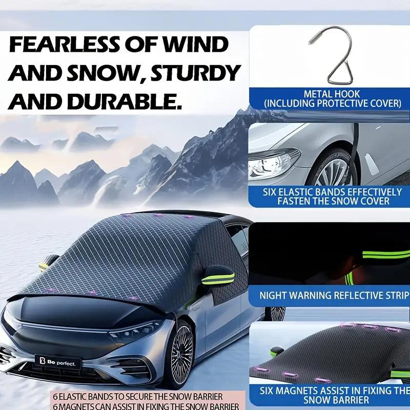 Magnetische Auto-Schneedecke|Windschutzscheiben-Frostschutzschild mit vollständigem Seitenschutz,Oxford-Gewebe,Frostsichere Autoabdeckung,Fahrzeug-Frostschutz