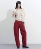 Poseuteupeulei Curved Cotton Pants_Burgundy