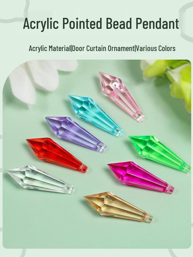 Acrylic Crystal Bead Pendant - Decorative Hanging Ornament for DIY Curtains