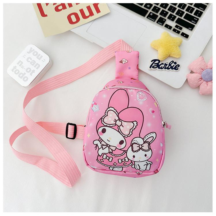 Adorable Cartoon Kids Crossbody Bag Lightweight Nylon For Girls In Trendy Styles