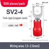 Zongyi SV2-4 U-Shaped European Pre-insulated Copper Terminal (1.5-2.5 Mm²)