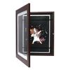 FrameWorks 10 X 12.5 Mahogany Wooden Kids Art Frame - Frames for Kids Artwork with Gallery Style Edges, Tempered G