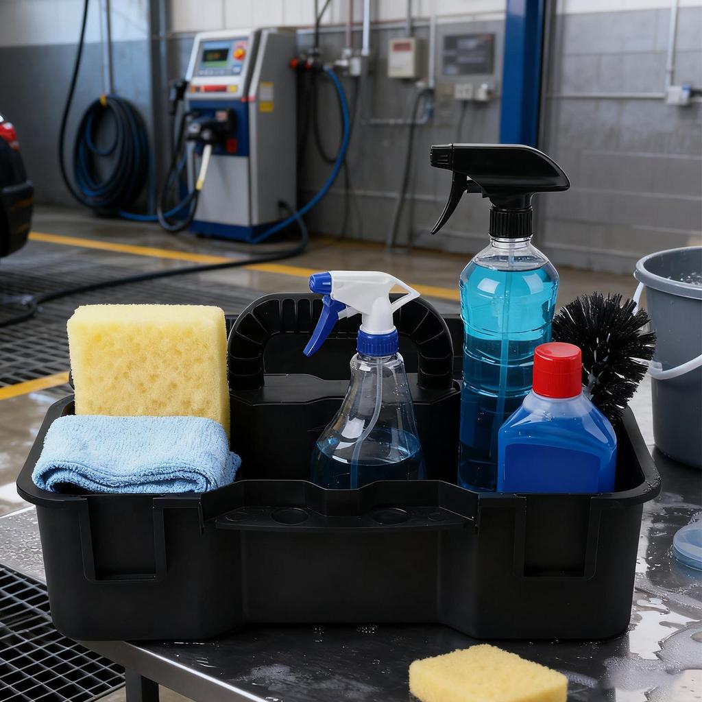 Cleaning Supply Basket Portable Multi-Purpose Organizer With Handle Car Cleaning Tool For Shower Bedroom Laundry Kitchen Home