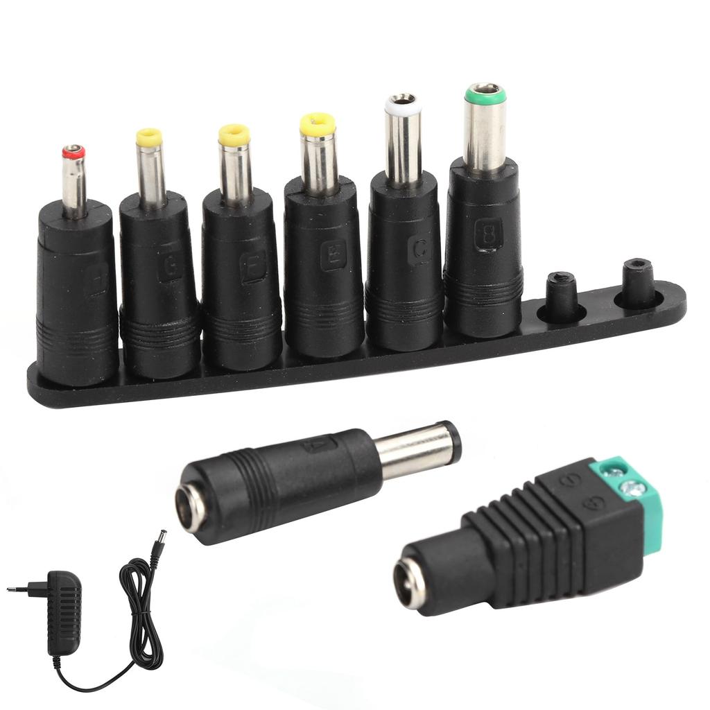 Power Supply Adapter 12V 2A LED Strips Switching Charger with 8 DC Conversion Plugs 100?240VEU Plug