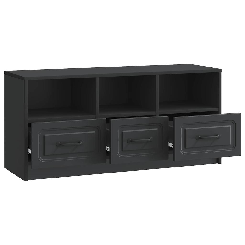 TV Stand in Black 102 x 34.5 x 47 cm Particleboard