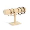 Soporte de Exhibición para Pulseras y Relojes de Tela Afelpada – Soporte de Joyería de Una Sola Capa