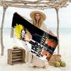 Naruto Character Customize Text Beach Towel High Absorbency & Quick-Dry Perfect for Traveling Yoga Camping and Swimming
