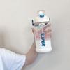 Graduated Water Cup with Straw With Straw Fitness Drinking Bottle Sports Kettle with Straw  Hiking