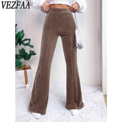 Damenmode, lässig, einfarbig, bedruckt, hohe Taille, Hosen, Hosen und Caprihosen