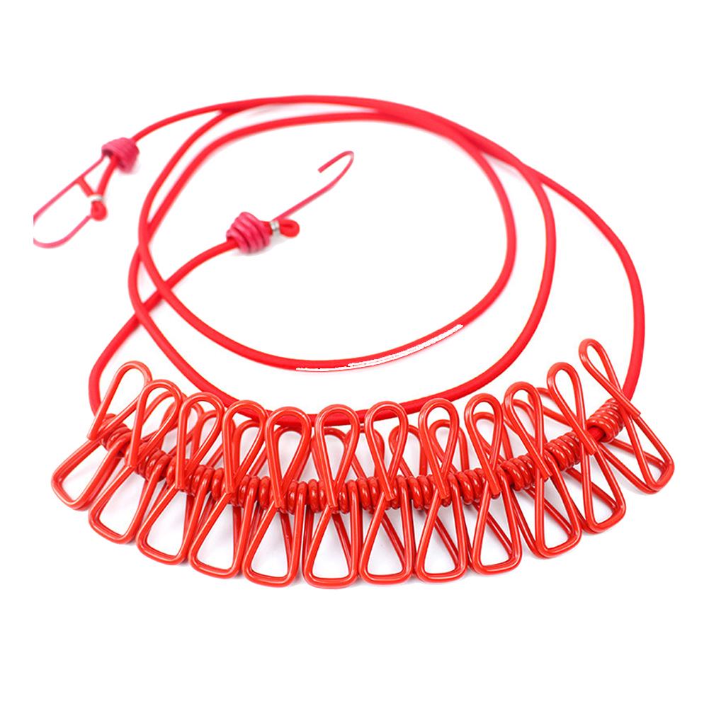 Pants Hanger Clips Laundry with Clothesline Rope Drying 12 ADM
