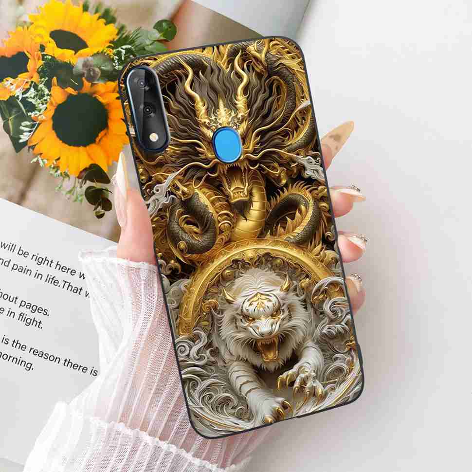 For ZTE Blade V10 2019 6.3" Case Lovely Cartoon Cat Silicone TPU Black Cover For ZTE Blade V10 V 10 2019 Phone Cases Bumper