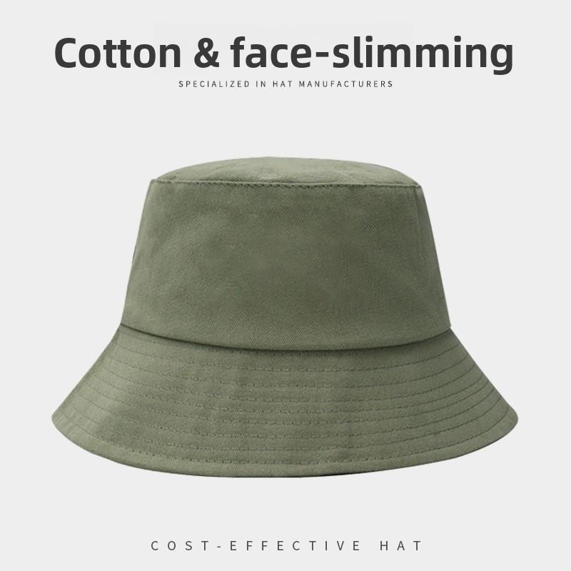 Cotton Bucket Hat Women Men Summer Sun Protection Sunshade Casual For Outdoors