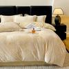 Advanced Three-Dimensional Autumn And Winter Three-Dimensional Carved Fleece Milk Fleece Bed 4Pcs Bedding