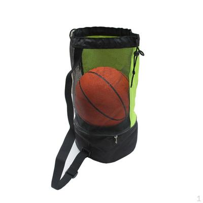 Extra Large Mesh Storage Bag with Pocket Sack Heavy-Duty Travel for Football Single