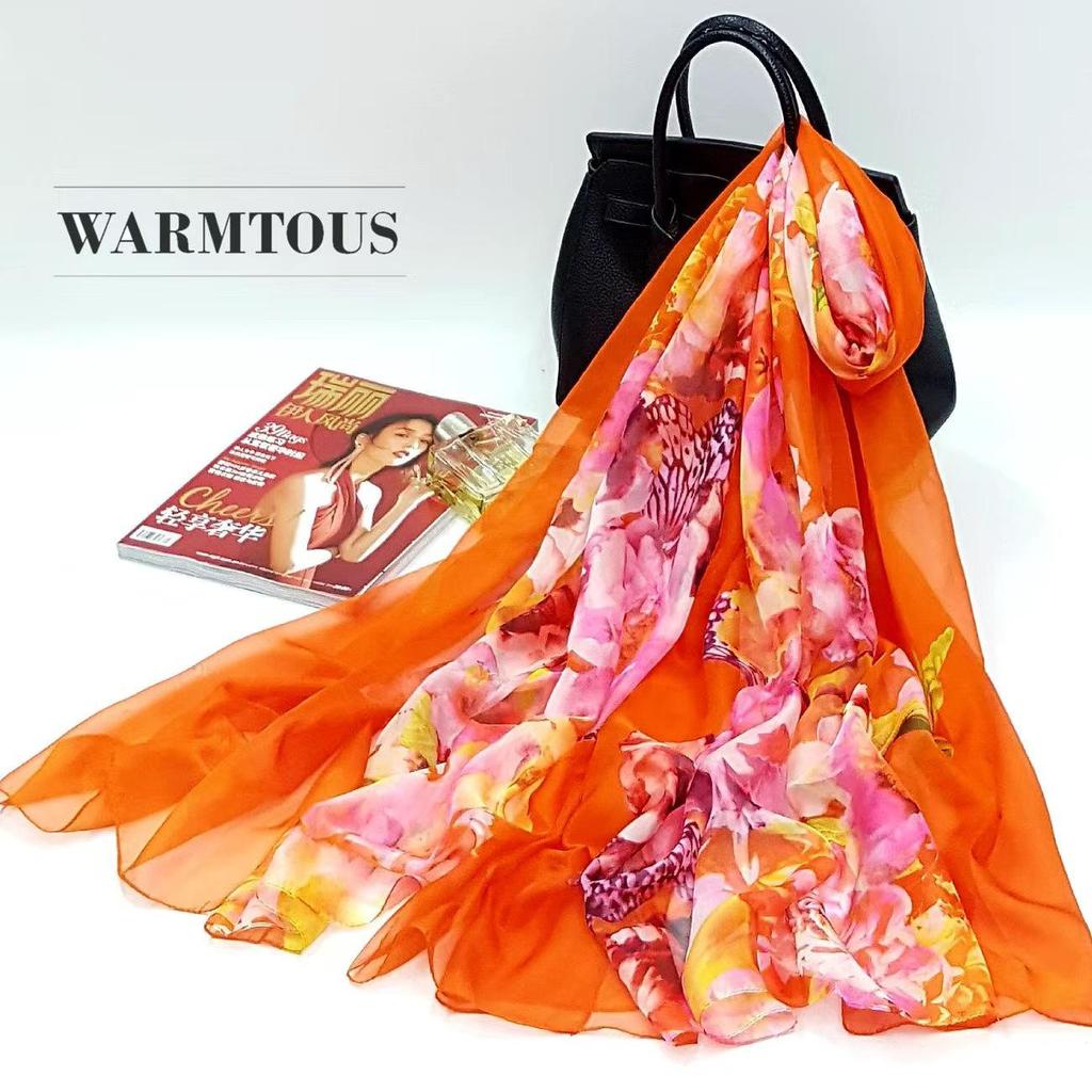 All-Season Oversized Chiffon Scarf for Women - Sun Protection & Versatile Wear