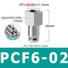 Pneumatic Connector 304 Stainless Steel PCF 1/8” 1/4” 3/8” 1/2” BSP Internal Thread Pneumatic Hose Air Pipe Quick Fitting