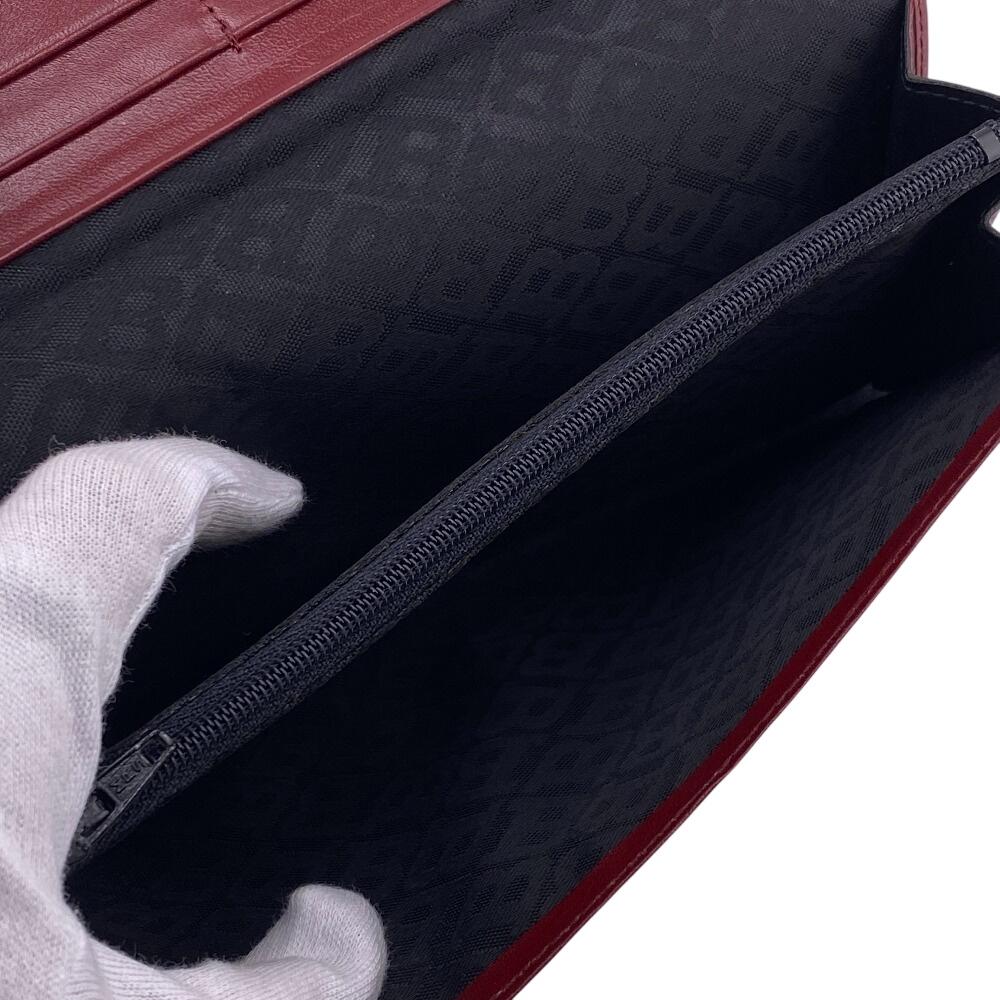 BALLY Vintage flap leather Purse Bordeaux leather Women Used