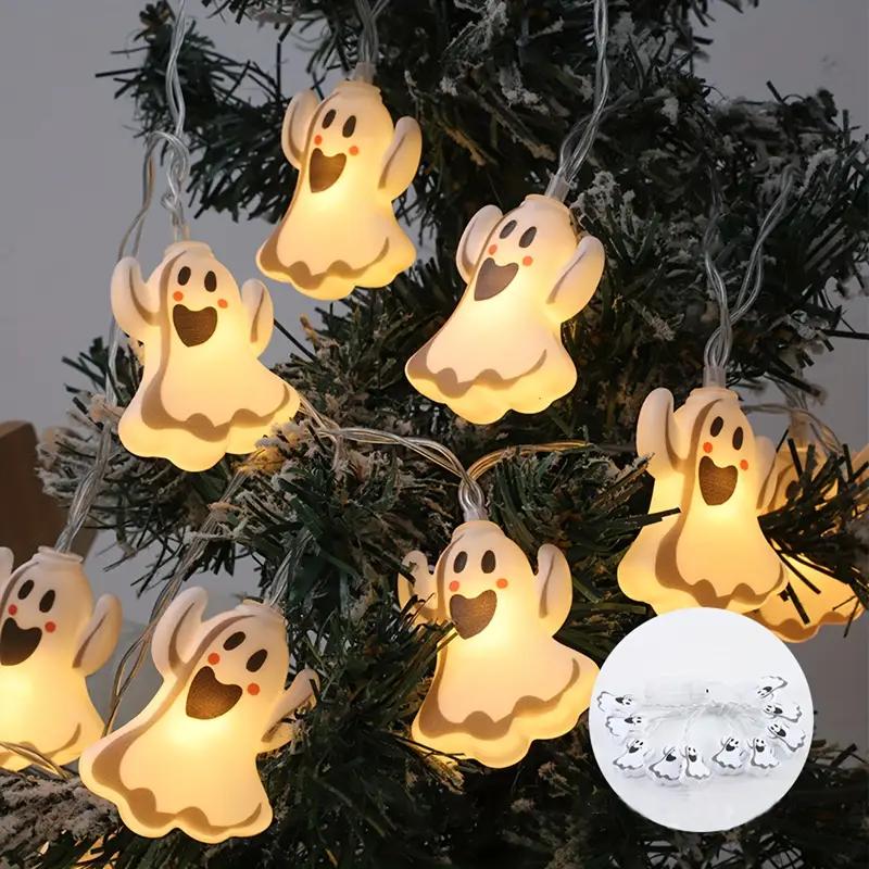 1pc Halloween Ghost Decorative String Lights Atmosphere Spooky Light Battery Powered For Home Halloween Party Festival Decor