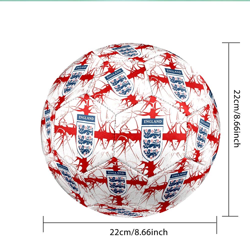 England Coat Of Arms Soccer Ball Size 5 Soccer Ball, Machine-stitched, Soft and Comfortable, Suitable for Training and Matches Fan Gift