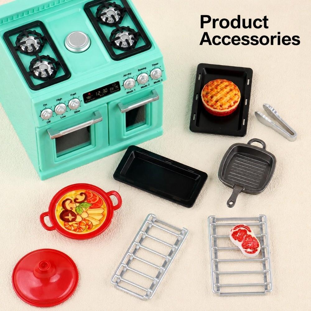 Compact Size Dollhouse Oven Kit Plastic Doll Kitchen Ware Model For Children