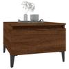 Side Table Brown Oak Effect 50 X 46 X 35 Cm Engineered Wood