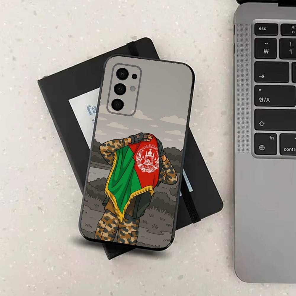 Flag OF Afghanistan Art For Samsung Galaxy A53,31,52,72,41,22,73,32,71,Note,J7,8,9,5G Soft Black Silicone Phone Case