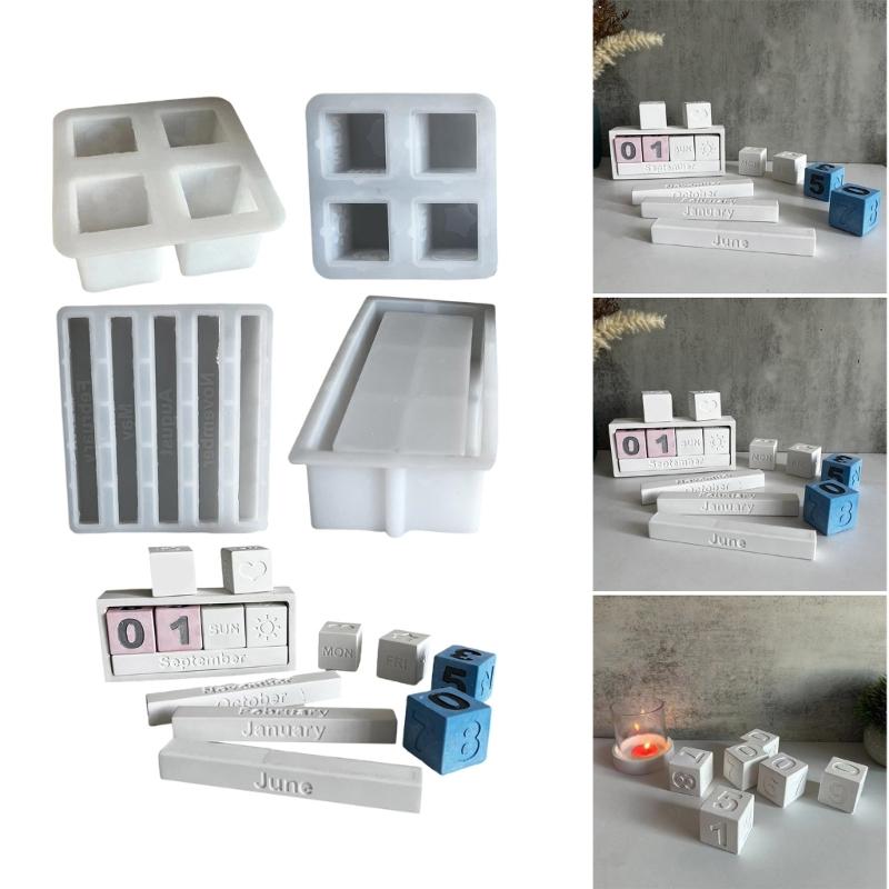 Practical Sturdy Silicone Craft Molds Home Accessory for Calendar Candle Holders Easy Release Daily Decoration