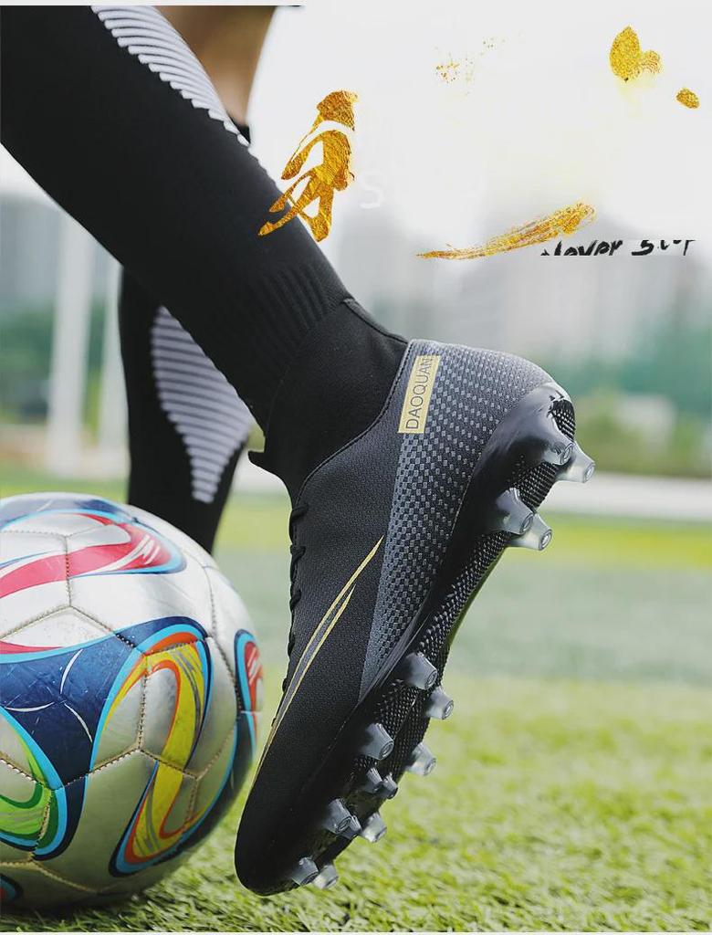 C Ronaldo Boys' High Top AG Football Shoes - Breathable, Neymar Style, Mandarin Duck Design, for Students