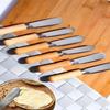 Wooden Bamboo Handle 6 Pieces Luxury Butter Jam Breakfast Knife 11cm Breakfast-Knife