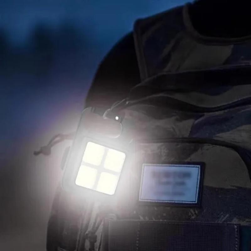 Nuova mini torcia da tasca USB multifunzionale, torcia ricaricabile, luce da lavoro magnetica COB, portachiavi LED, per campeggio all'aperto, pesca, ciclismo, passeggiate