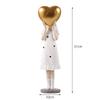 Cute Girl Statue Craft Resin Figurine Sculpture Decoration for Living Room Office or Bookshelf Heart Girl Ornament Wedding Gift