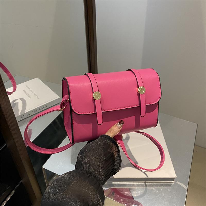 European and American Fashion Simple Retro Foreign Style Bag Women's Bag 2025 Autumn New Small Square Bag Oblique Span Handbag