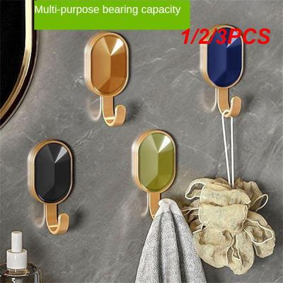 1/2/3PCS Light Luxury Hook Waterproof And Moisture-proof Punch-free Environmentally Friendly Material No Trace Hook Coat Hook