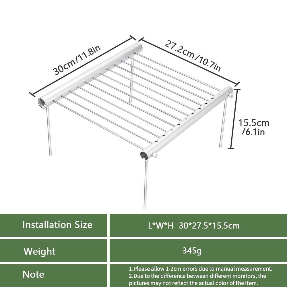

Camping BBQ Stove Rack Outdoor Folding Tube Stainless BBQ Grill Camping Firewood Stove Barbecue Accessories For Home Park Use
