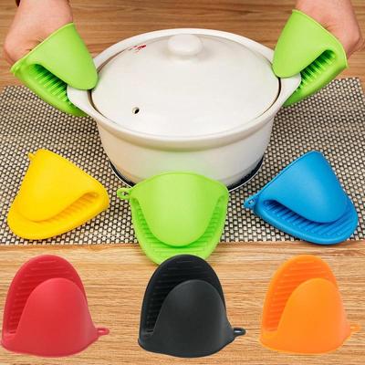 2 Pairs Mini Oven Gloves Silicone Heat Resistant Cooking Pinch Mitts Potholder for Kitchen Cooking & Baking
