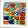 20 Pcs Natural Sapphire Mix Emerald Gemstones7x5 Mm Lot