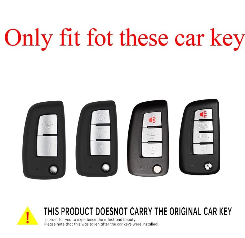 Zinc Alloy + Leather Car Key Case Cover Shell For Nissan Nv200 Sentra Versa X-Trail Qashqai J11 Juke Murano Micra Tiida Maxima