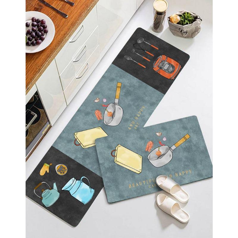 Non-slip Soft Diatom Mud Mat Bathroom Entry Toilet Long Kitchen Door Entry Mat Absorbent Quick Drying