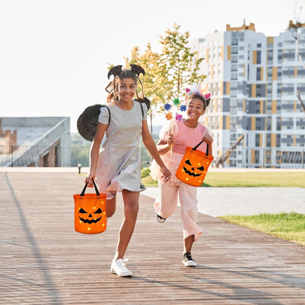 LED Light Halloween Candy Bags, Light Up Halloween Party, Light Up Candy Bags, Multipurpose Reusable, For Children Halloween Snack Bags